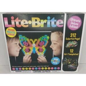 Lite Brite Ultimate Deluxe Edition New / Sealed 312 Pegs and 12 Templates